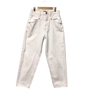 Abercrombie & Fitch Jeans Women's 27/4  Regular White Denim High Rise 90s, Retro
